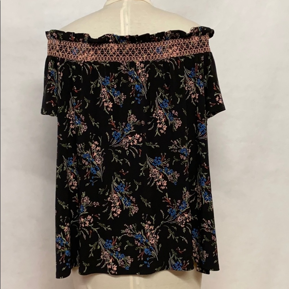 CeCe NWT off shoulder smocked knit top Sz XL - Picture 4 of 8